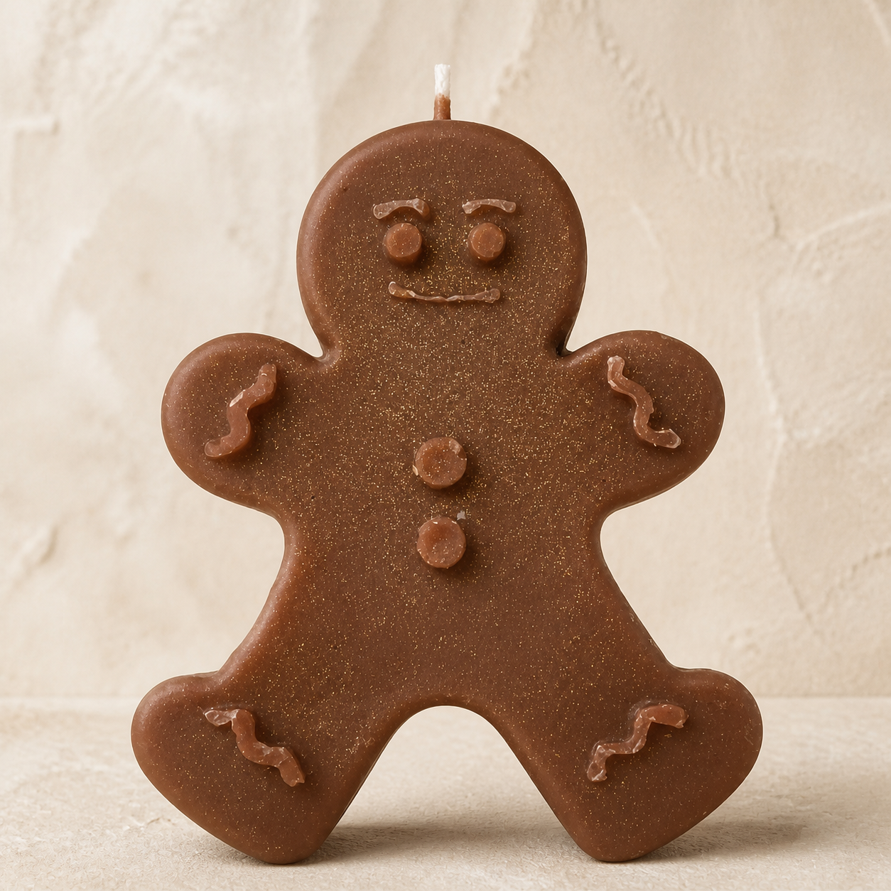 Brown shimmer gingerbread candle