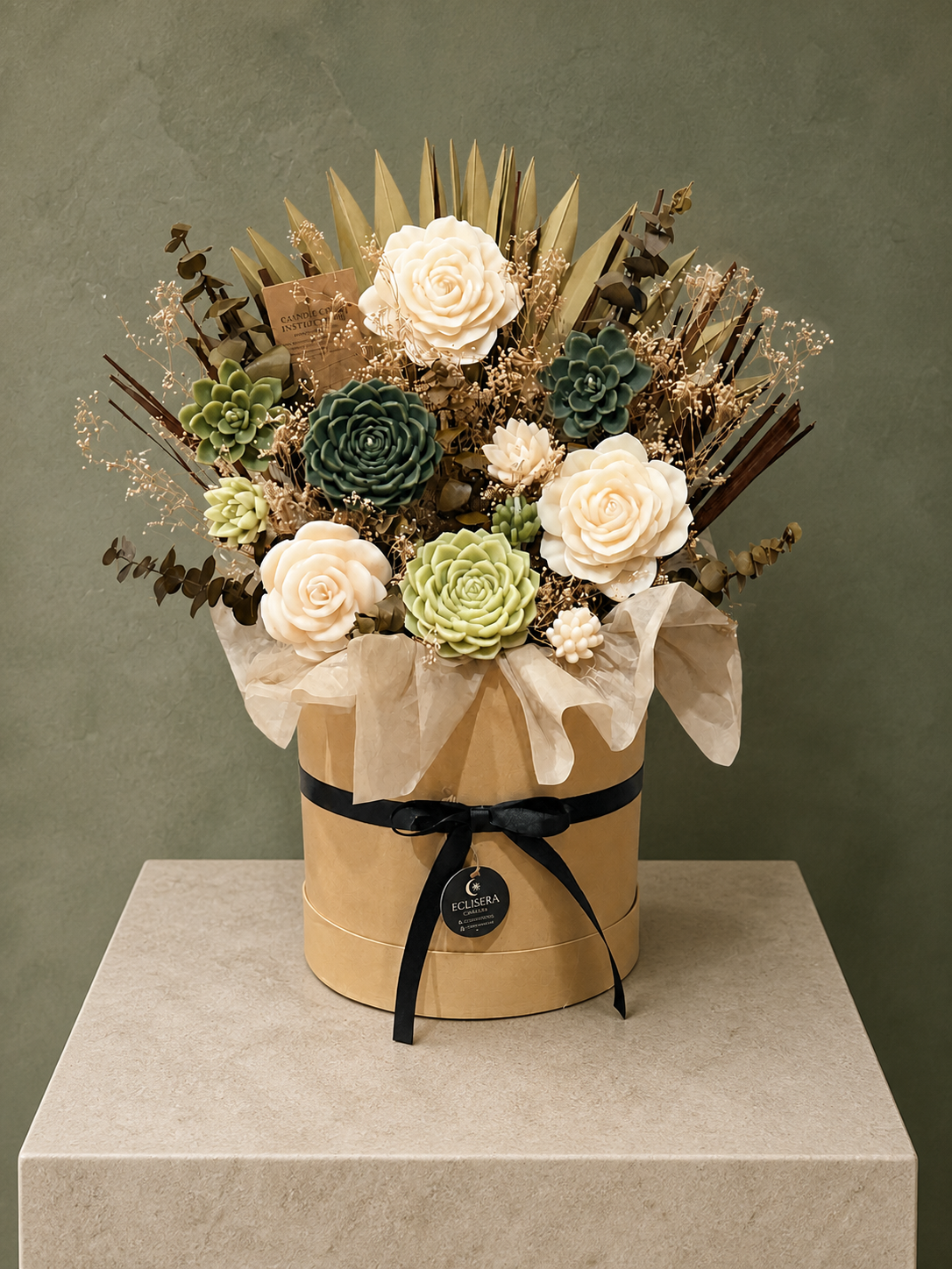 Complete grand succulent candle bouquet from the Eclisera Arizona Desert Collection